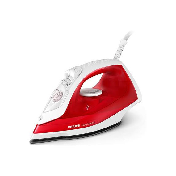 PHILIPS Plancha de Vapor GC1742 2000W Blanca Roja,limpieza de Cal,suela Antiadherente