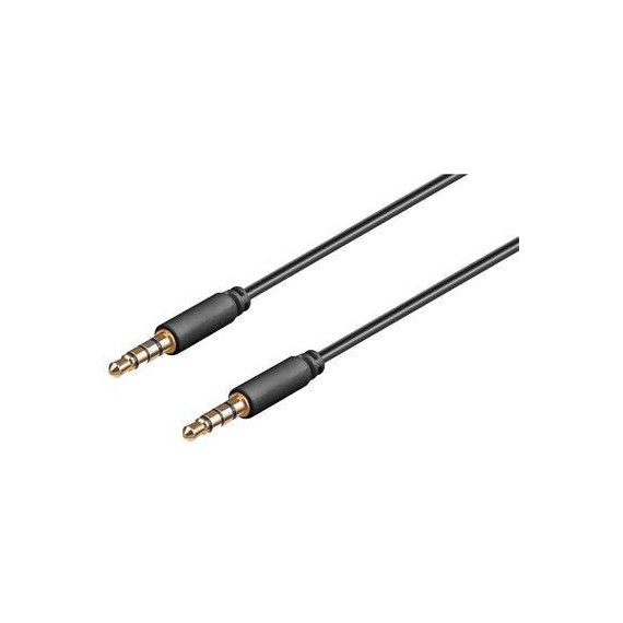 NIMO Cable Jack Estereo Super Flexible  4 Pin 3.5MM M/m Negra 0.5 Mtrs WIR730