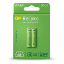 GP Pack de 2 Pilas Aaa Recargables 650MAH Recyko