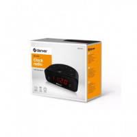 DENVER Reloj Despertador con Radio Fm CR-430NEGRO