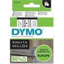 DYMO Cinta D1 6X7M Negro sobre Transparente