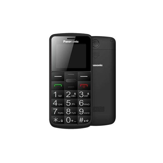 PANASONIC Telefono Movil KX-TU110EXB Negro Dual Sim, Teclas Grandes, Boton Sos, Bluetooth, Micro Sd