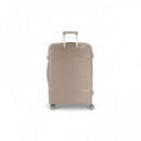 GABOL Maleta Viaje Grande con 4 Ruedas Polipropileno Kiba Beige 76X49X32 Cm