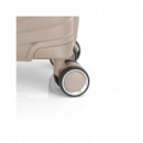 GABOL Maleta Viaje Grande con 4 Ruedas Polipropileno Kiba Beige 76X49X32 Cm