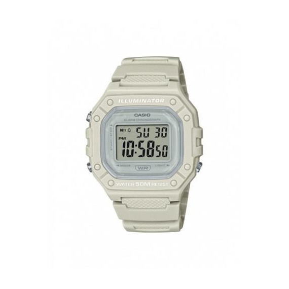 CASIO Coleccion W-218HC-8AVEF Reloj Digital Blanco Cronometro,alarma,calendario, Correa Resina,resis