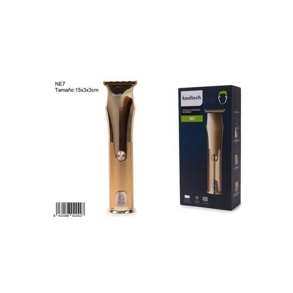 KOOLTECH Cortapelo Profesional NE7 Recargable Dorado