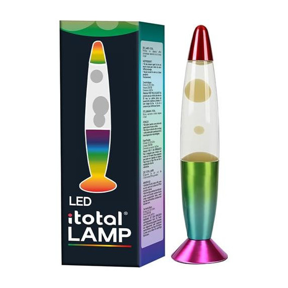 ITOTAL Lampara de Lava Led Multi Color XL2683 Cera Blanca