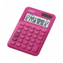 CASIO Calculadora Sobremesa MS-20UC Rosa Fuscia 12 Digitos Solar