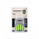 TM ELECTRON Cargador de Bateria Aa/aaa con Pilas TMBCR010