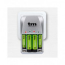 TM ELECTRON Cargador de Bateria Aa/aaa con Pilas TMBCR010