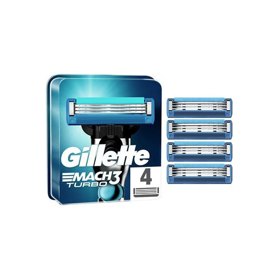 Gillete Repuesto 4 Hojillas para Mach 3 Turbo  GILLETTE