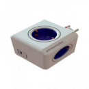 Power Cube Enchufe Red de 4 Tomas con 2XUSB Azul  LALO
