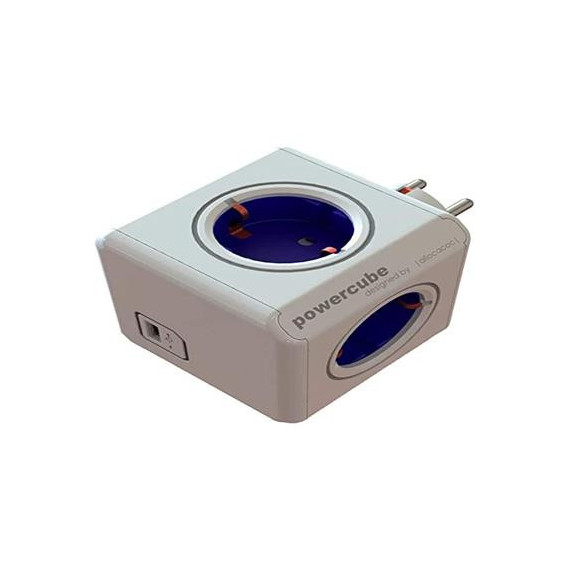 Power Cube Enchufe Red de 4 Tomas con 2XUSB Azul  LALO