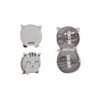 ITOTAL Set Manicura 24 Piezas Dseños Gatos/unicornios/cerdito/vaca