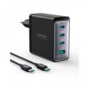 JOYROOM Cargador Red 100W 3X USB C+ 1 USB + Cable Tipo C M/m Gan Ultra JR-TCG04EU