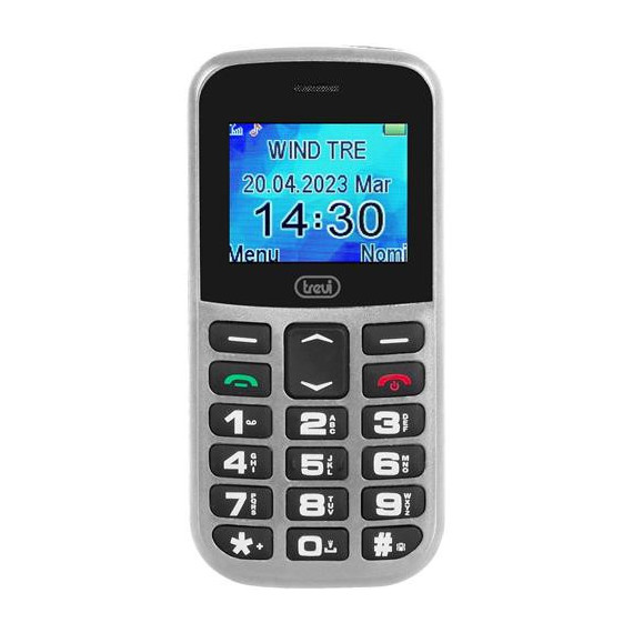 TREVI Telefono Movil Basico con Teclas Grandes MAX20 Plata
