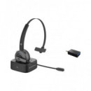 CONCEPTRONIC Auricular BLUETOOTH de Casco Monoaural con Base POLONA03BD Negro