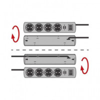BRENNENSTUHL Regleta 10 Enchufes con Interruptores 2MTRS Cable 1153300120 Negro