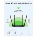 CUDY Router 4G Lte N300 LT400 Negro