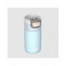 KAMBUKKA Termo Etna 300ML Azul Breezy 5H CALIENTE/11H Frio con Bloqueo
