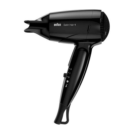 BRAUN Secador Pelo de Viaje HD130E 1200W Satin Hair 1 Negro