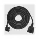 Silver Alargador Corriente Schucko 3MTRS 9223 Negro  SILVER ELECTRONICS
