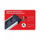 Silver Regleta de 8 Tomas Schuko con Interruptor Negra 1.5MTRS 49648  SILVER ELECTRONICS