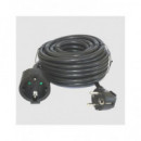 Silver Alargador Corriente Schucko 5MTRS 9225 Negro  SILVER ELECTRONICS