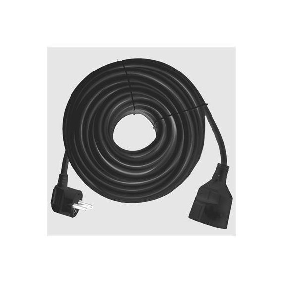 SILVER Alargador Corriente Schucko 2Mtrs 9222 Negro