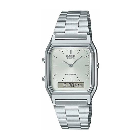 CASIO Coleccion AQ-230A-7AMQYES Reloj Digital/analogico Correa Plateado/blanco