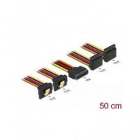 DELOCK Cable Alimentacion Sata M/h con 15 Pines 2X Abajo/ 2XARRIBA 50CMS 60155