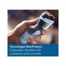 PHILIPS Afeitadora de Barba Series 3000X Recargable Seco y Mojado Cable Carga Usb X3003