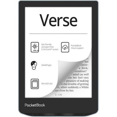POCKETBOOK Libro Electronico Verse  6",SMARTLIGHT,AZUL Brillante,pantalla Tactil,ranura Micro Sd