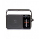 SANYO Radio Analogica con Altavoz Am/fm  KS115G Gris Pila y Corriente