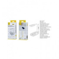 ONE PLUS Lampara Sobremesa Tactil con Cargador Inalambrico para Movil 15W NA0471 Blanca