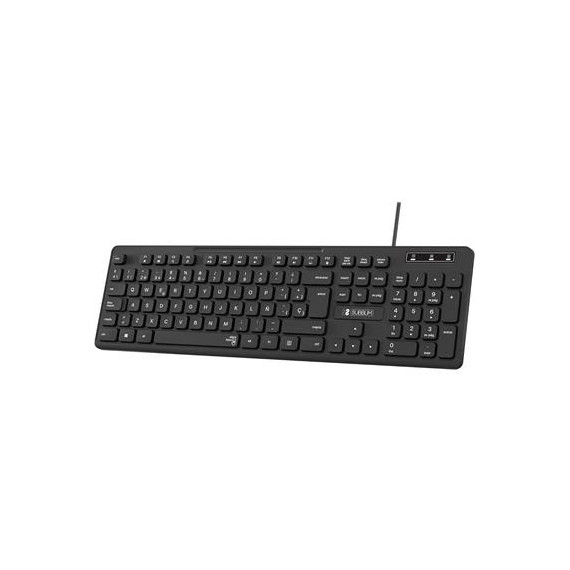 SUBBLIM Teclado con Cable USB Slim Silencioso Business Negro