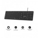 SUBBLIM Teclado con Cable USB Slim Silencioso Business Negro