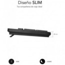 SUBBLIM Teclado con Cable USB Slim Silencioso Business Negro
