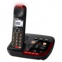 PANASONIC Telefono Inalambrico Amplificado KX-TGM420 Negro con Contestador Automatico Voll Alto 40DB - Guanxe Atlantic Marketpla