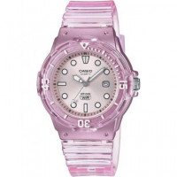 Casiocoleccion LRW-200HS-4EVEF Reloj Analogico Rosa Transparent Fecha,resist Al Agua,correa Resi  CASIO - Guanxe Atlantic Market