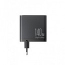 JOYROOM Cargador Red+cable Datos Tipo C M/m 140W 3XTIPO C+1X USB Negro JT-TCG05EU