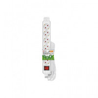 NIMO Regleta de 6 Tomas con Interruptor Blanca Cable 3 Mtrs MEL214 sin Proteccion - Guanxe Atlantic Marketplace
