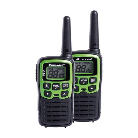 MIDLAND XT30 Pareja de Walkies PMR466 16 CANALES,38 Tonos,vox,escaner,funcion LLAMADA,6KM,CARGADOR,B