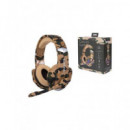 KOOLTECH Auricular Casco Gaming Diseño Militar Amarillo Usb/jack CPH333