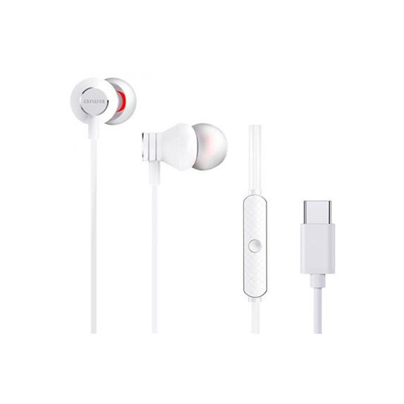 AIWA Auricular Estereo Conector Tipo C con Microfono Blanco