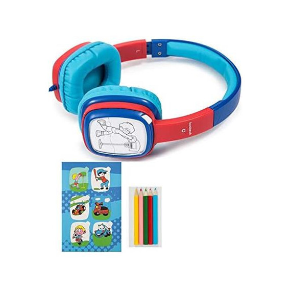 KOOLTECH Auricular de Casco Infantil con Lapices de Colores Deporte Cph Kids 3