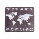 IGGUAL Alfombrilla Raton 30x25Cms Mapamundi