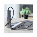 VENTION Hub 9 en 1 Tipo C/m a 3XUSB/1XTIPO C/1XRJ45/LECTOR Tarjeta/jack 3.5MM/HDMI Tolhb