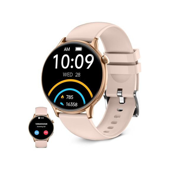 KSIX Reloj Inteligente CORE2 Amoled Rosa Llamadas, Notificaciones Monitor de Sueño