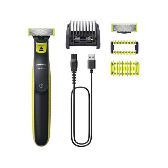 PHILIPS Afeitadora de Barba y Cuerpo ONEBLADE QP2824/20 Seco y Mojado Recargable